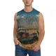 thumbnail image 1 of Fotbe Deserted Classic Car Landscape Men's Camiseta sin Mangas Estampada para Hombres, Playera Casual para Gimnasio, Entrenamiento, Playa-Large, 1 of 7