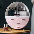 thumbnail image 4 of Makeup Storage Organizer Box，Cosmetics Storage Display Rack With Drawer，Waterproof, Dustproof, Elegant Display Cabinet，Suitable For Bathroom Countertop, Bedroom Dresser, 4 of 7
