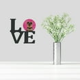 thumbnail image 2 of Pink Yorkie Puppy / Yorkshire Terrier Metal Wall Artwork LOVE, 2 of 2