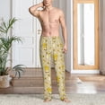 thumbnail image 5 of Uemuo Cute Bee Gnomes Pattern Men's Wide Leg Palazzo Lounge Pants with Pockets Light Weight Loose Comfy Casual Pajama Pants-XX-Large, 5 of 9