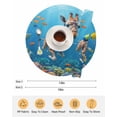 thumbnail image 6 of 15 Inch Round Placemats Set of 6, Funny Diving Giraffe Non Slip Heat Insulation PP Table Mats, Ocean Coastal Coral Fish Marine Life Washable Place Mats for Kitchen Dining Party Table Decor, 6 of 7