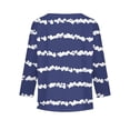 thumbnail image 4 of Abcomgle Kids Long Sleeve Shirt Girls Casual Striped Colorblock Crewneck Tshirts for Girls Fall Basic Girls Tops Loose Girls Tunic Tops 3-4 Years,Blue, 4 of 6