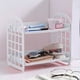thumbnail image 1 of Double Layer Plastic Folding Storage Shelf for Cosmetics Jewelry and Desk Organizer, 1 of 2