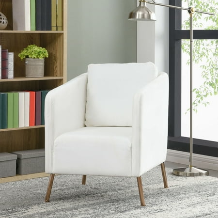 Mainstays Velvet-Look Arm Chair with Gold Legs, Multiple ...
