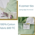 thumbnail image 4 of LANPEI Daisy Floral Comforter Set, Twin Size Cotton Fabric Lightweight Summer Quilt Printed Bedding Microfiber Filled Soft Daisy Botanical Green Leaves Down Reversible Bedding 3 Pcs, 4 of 5