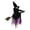 Purple, variant on 4.3ft Halloween Decorations Witch Garden Stakes, Witch Riding a Broomstick Yard Decor, Haunt House Props for Outdoor Garden Lawn Party Decor