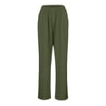 thumbnail image 3 of SHenli Girls Linen Pants Flowy Wide Leg Elastic Waist Beach Trousers Comfortable Casual Bottom for Daily Wear, 3 of 5