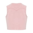 thumbnail image 2 of Manyakai Kids Cowboy Cowgirl Costume Vest Halloween Carnival Sleeveless Open Front Tassel Waistcoat Pink 14, 2 of 7