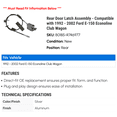 thumbnail image 2 of Rear Door Latch Assembly - Compatible with 1992 - 2002 Ford E-150 Econoline Club Wagon 1993 1994 1995 1996 1997 1998 1999 2000 2001, 2 of 2