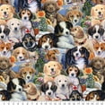 thumbnail image 4 of (2 pack) David Textiles 44" x 1 Yard Cotton Garden Puppies Precut Fabric, Multicolor, 4 of 8