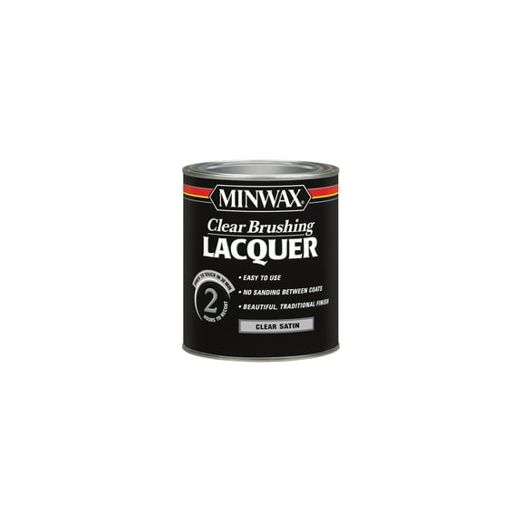 Minwax Brushing Lacquer, Satin, Clear, 1 Quart