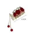 thumbnail image 2 of Fashion Jewelry Hairpin Women'S Hair Accessories Barrettes Ponytail Clip Rhinestone Hair Clips Metal Rose Clips D, 2 of 8