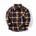 thumbnail image 5 of LLYwey Kids Winter Coats Winter Toddler Shirt Jacket Plaid Long Sleeve Lapel Button Jacket Kids Boys Girls Coats Fall Tops New Little Boys Long Sleeve Casual Jackets Outwear Yellow 18-24 Months, 5 of 5