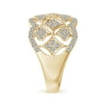 thumbnail image 3 of ANGARA Natural Inspired Diamond Garl& Anniversary Ring in 14K Yellow Gold for Women (Size-1.45mm| Color-K| Clarity-I3) | April Birthstone, Anniversary, Jewelry Gift for Women | Natural Diamond Ring, 3 of 9