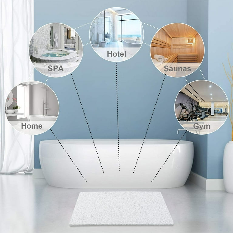Semfri PVC Loofah Bath Mat Quick Drying Shower Stall Mat Non Slip Shower  Mat Comfortable Textured Surface Bath Mat Soft Bathtub Mat Quick Drying