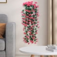thumbnail image 5 of Artificial Fake Hanging Flowers Plants for Outdoor Spring Decoration, Faux Silk Violet UV Resistant Look Real Trailing Vines for Outside Home Planter Porch Patio, 5 of 6