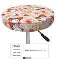 thumbnail image 4 of Lsque Christmas Gnomes Santa Claus Pattern Round Bar chair cushion covers Velvet Fabric Premium Comfort Protects from Scratches and Stains for 14-17 Inch Chair-14 inch, 4 of 7