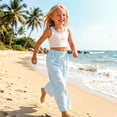 thumbnail image 5 of Favoffer Casual Pants Kids Solid Thin Loose Fit Summer Bottoms Elastic Waist Sports Long Pants Comfortable Daily Wear for Outdoor Play Home Relax Travel Vacation Indoor Leisure 1-10Y, 5 of 7