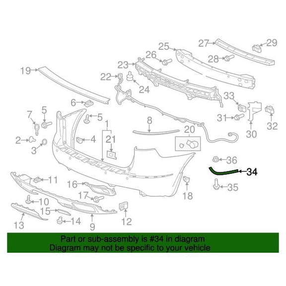 GM 20986138 Bracket-Rr Bpr Fascia Si
