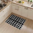 thumbnail image 2 of ODIKA 3'x5' Washable Throw Rug Stain Resistant, Low Profile, Non-Slip Checkered Farmhouse Welcome Doormat Layering Layered Plaid Under Refined for Entryway, Kitchen, Mudroom, 2 of 7