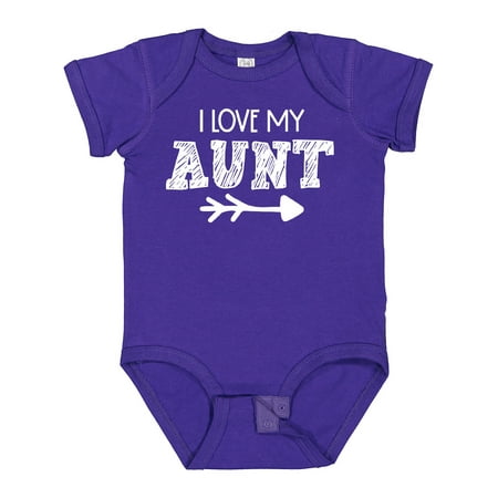

Inktastic I Love My Aunt with Arrow Gift Baby Boy or Baby Girl Bodysuit