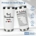 thumbnail image 2 of Gifts For Grandma, Best Grandma Ever Tumbler 20oz – Grandmother Present for Birthday, Christmas, Mothers Day – First Time Grandmas Coffee Cup From Grandkids, Granddaughter Or Daughter, 2 of 6