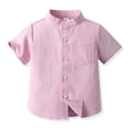 thumbnail image 4 of Boys Button Down Shirts Pink Dress Shirt for Boys Boys Formal Shirt Girls Uniform Shirts Boys Girls Fashion, 4 of 4