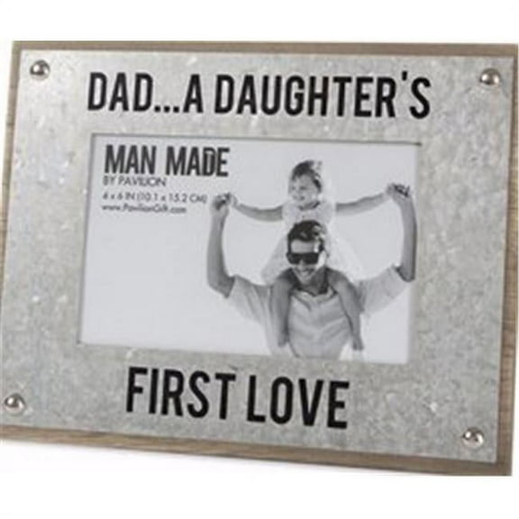 Pavilion - Dad. A Daughter's First Love - Wood and Metal 4x6 Picture Frame