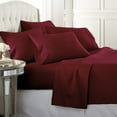 thumbnail image 2 of Luxury Home Super-Soft 1600 Series Double-Brushed 6 Pcs Bed Sheets Set (Queen, Burgundy), 2 of 4
