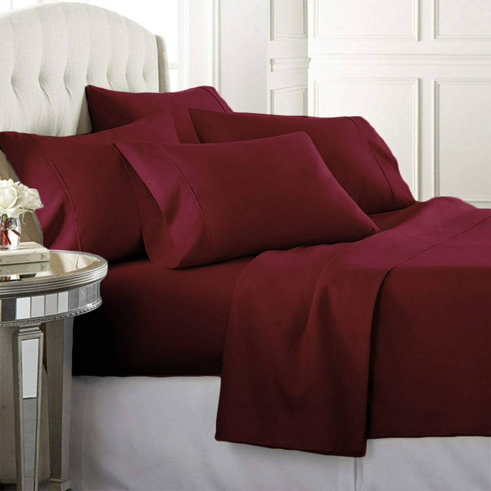 Luxury Home SuperSoft 1600 Series DoubleBrushed 6 Pcs Bed Sheets Set