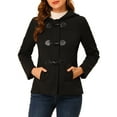 thumbnail image 1 of Abrigo Duffle con Cierre Frontal para Mujer Inspire Chic, Corto, con Capucha, Color Negro, 1 of 7