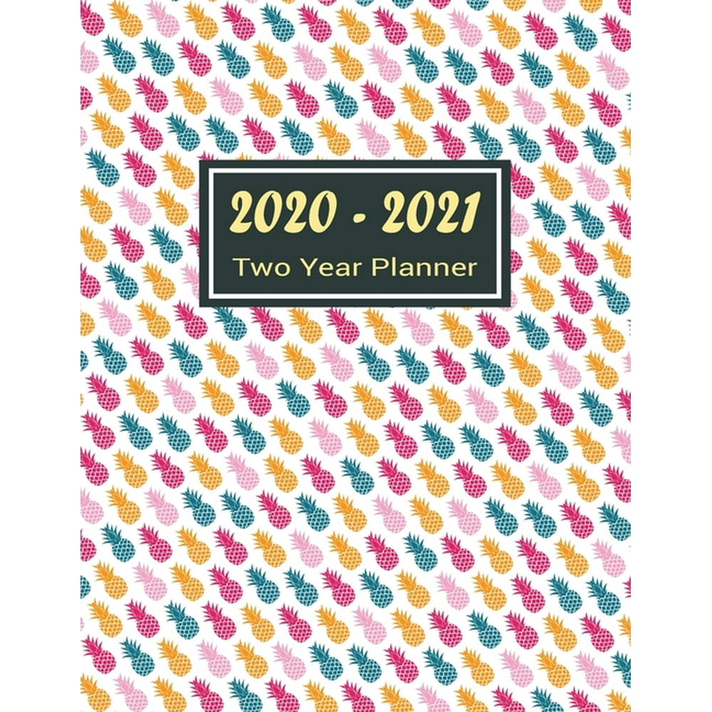 2020 2021 two year planner pretty colorful pineapple two year planner