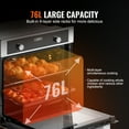 thumbnail image 3 of VEVOR Single Wall Oven, 24" Electric Built-in Wall Oven with 9 Cooking Functions, 2.68 Cu.Ft Electric Wall Ovens with Timer, 2800W Electric Oven with Baking Rack and Tray, for Kitchen, 3 of 9