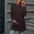 thumbnail image 4 of 2024 Trendy Women Sweatshirts Notched Patchwork Crewneck Pullover Large Size Loose Casual Color Stitching Long Sleeve Fall Clothes, 4 of 5