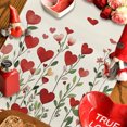 thumbnail image 2 of Valentine's Day Decorations Valentine's Day Heart Print Table Flags Party Table Kitchen Mats, 2 of 5