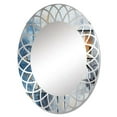 thumbnail image 2 of Designart "Abstract Snow Elegance composition" Abstract Round Wall Mirror - Landscapes Oval Printed Decorative Oversized Mirror - Multiple Color Options, 2 of 4