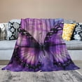 thumbnail image 2 of Creowell Butterfly Fantasy Art Gifts Blanket Super Soft Flannel Blanket for Bed Sofa Living Room Decor All Seasons Throw Blanket 50x60in, 2 of 6