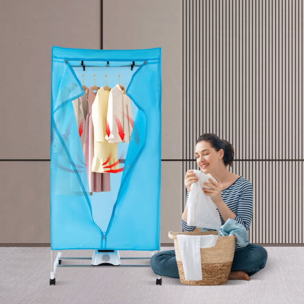 Anqidi Compact Electric Clothes Dryer Portable 2 Layer 3 Gear Timing Laundry Rack with Remote 1500W Walmart