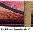 thumbnail image 3 of Handcraft Rugs-Modern Contemporary Living Room Rugs-Abstract Carpet with Geometric Swirls Pattern-Burgundy/ Beige/Ivory/Chocolate 5x7 feet, 3 of 7