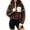Coffee,#036, variant on Womens Quarter Zip Oversized Pullover Polar Fleece Jacket Fall Sweatshirt,L