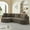 Dark Brown, variant on MAYEERTY Chenille L-Shape Oversized Sectional Sofa, Minimalist & Luxury Sleeper Couch for Apartment, 108*63*34"Blue