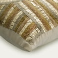 thumbnail image 2 of The HomeCentric Cushion Covers, Gold Pack of 2, 12x12 inch (30x30 cm) Throw Pillows, Silk Beaded Throw Pillows For Couch, Abstract Pattern Modern Style Easter - Starlight Glimmer, 2 of 3