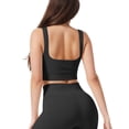 thumbnail image 4 of Cathalem Womens Tank Tops Loose Fit Ribbed Knit Casual Fitted Basic Shirts,Black L, 4 of 4