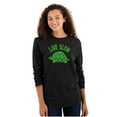 thumbnail image 3 of Live Slow Turtle Tortoise Animals Plus Size Long Sleeve Graphic Tee Shirt Brisco Brands 2X, 3 of 5