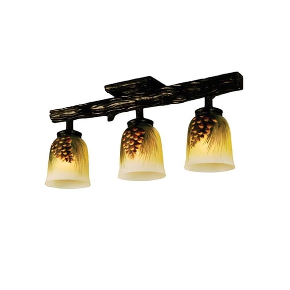 Meyda Tiffany Rustic Northwoods 3 Light Full Track Lighting Kit