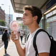 thumbnail image 7 of Summer Handheld Fan 3 Speed Settings USB Rechargeable Portable Mini Fan 4 Colors Personal Cooling for Travel Office by PALIFEUR, 7 of 7