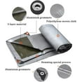 thumbnail image 3 of Heavy Duty Waterproof PE Tarp Outdoors Truck Tarps Canopy Tent Shelter Cover Tarpaulin for Car Boat Woodpile Silver 4X6M, 3 of 13