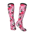 thumbnail image 4 of Balery Panda Heart Valentine Pink Printed Novelty Socks Men's Women's Crew Socks Sports Socks Knee High Socks Cotton Socks Quirky and Cool Socks, 4 of 9