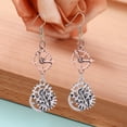 thumbnail image 4 of 1 Paire de Boucles d'Oreilles Hameçon pour Femmes Mode Alliage Steampunk Horloge Roue Design Mixte Boucles d'Oreilles, 4 of 6