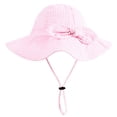 thumbnail image 1 of Gorro de sol para niña DANMY de 2 a 3 años a rayas rosas UPF 50+, 1 of 7